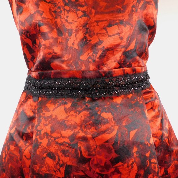 Princess Vera Red/Black Short Dress 0 CL2921 0220 - Picture 3 of 7